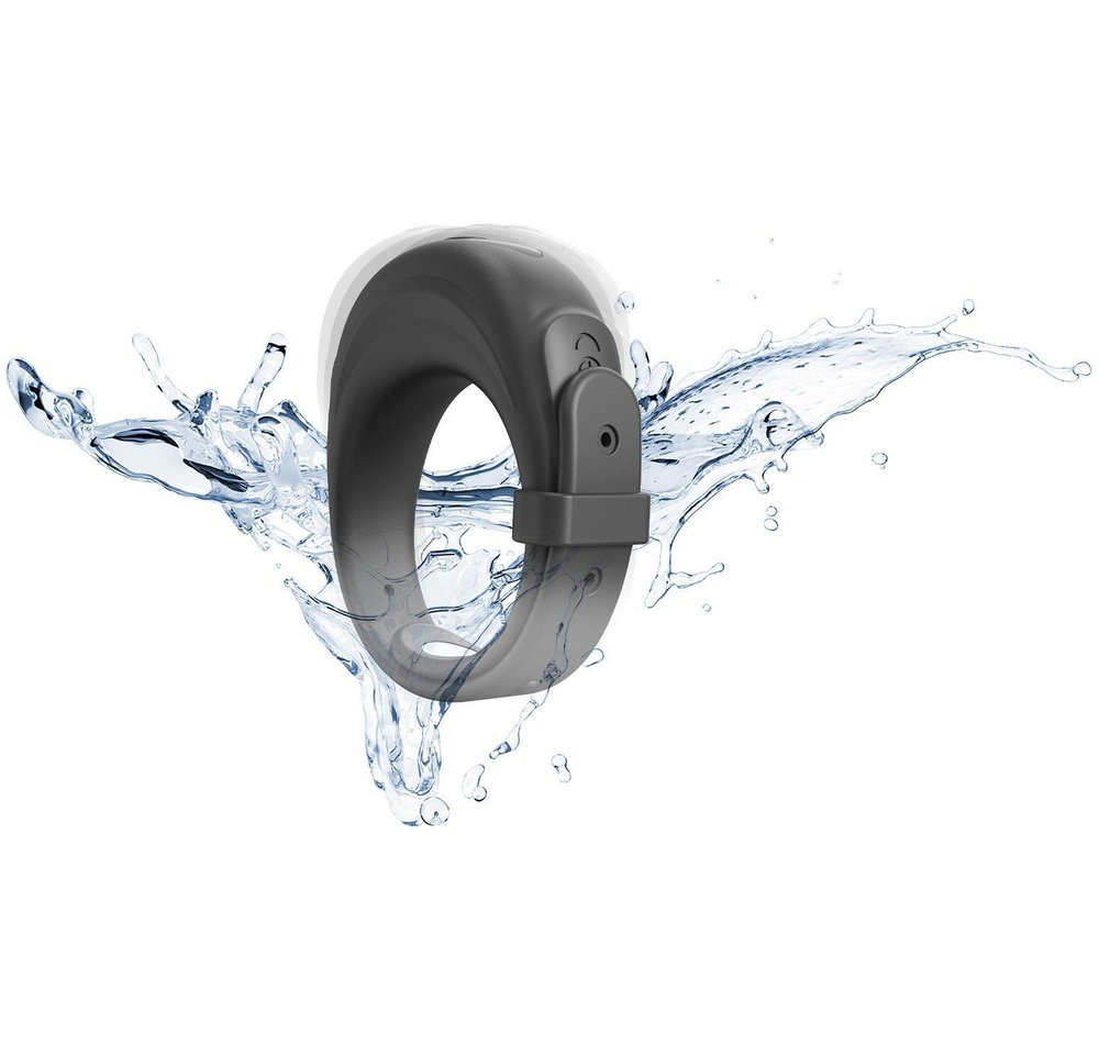 Черное эрекционное виброкольцо Fit Vibe Ring (Цвет: черный)