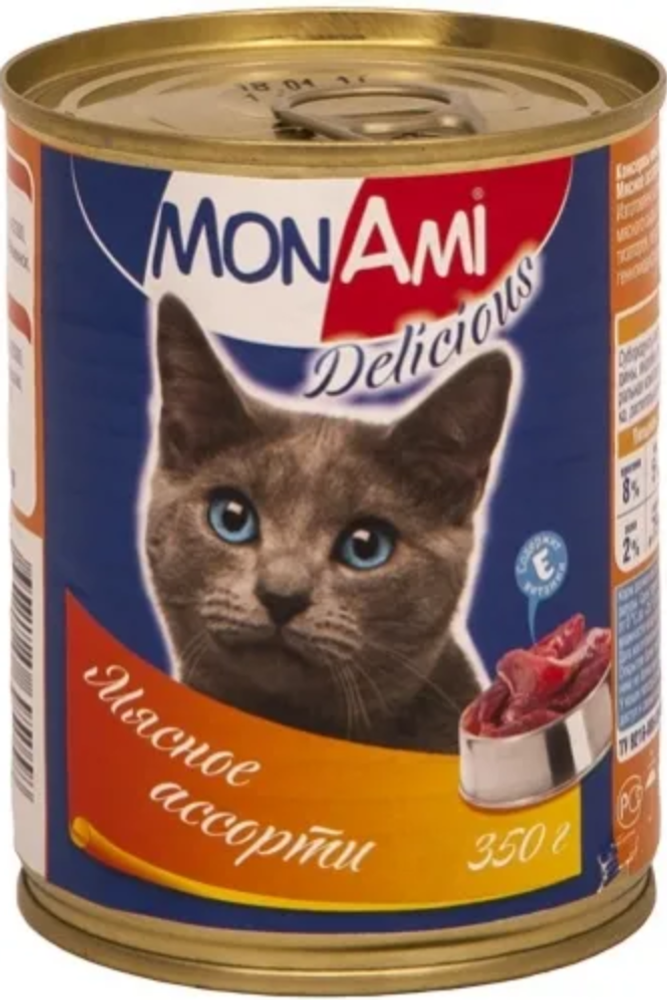 Монами для кошек Мясное ассорти 350г.*20шт.