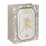 Пакет подарочный бумажный тм LADECOR M 18x23x10 см, "Цветы" арт 2, 4 дизайна