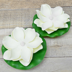 Фигурка прудовая "Кувшинка" 10см с подсветкой, белая (2шт)