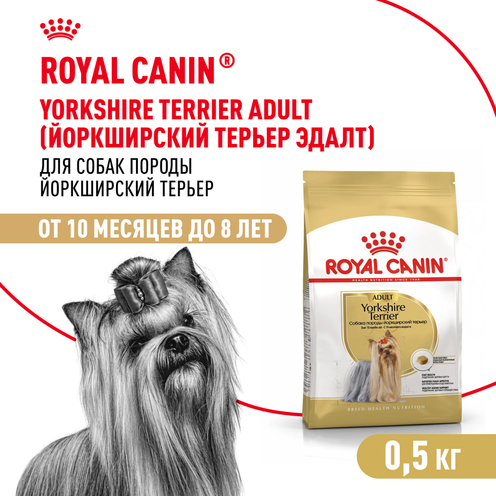 Royal Canin Yorkshire Terrier Adult Корм сухой для взрослых собак породы Йоркширский Терьер от 10 месяцев - 0,5 кг