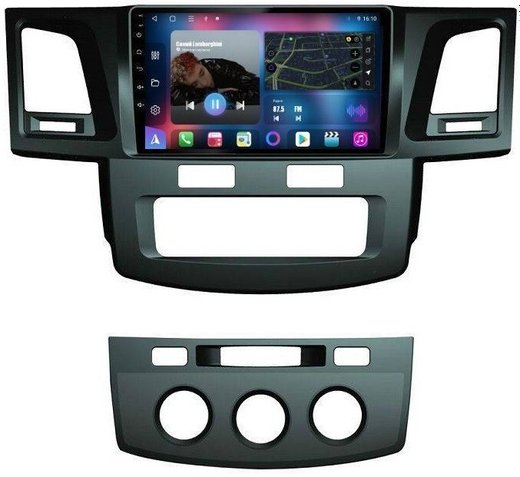 Магнитола для Toyota HiLux 2011-2015 - FarCar 143M QLED, Android 12, 8-ядер, CarPlay, 4G SIM-слот