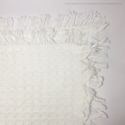 Плед вафельный 200х220, Однотонный, Белый