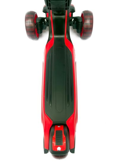 Самокат-беговел со светящимися колёсами 3 в 1 Scooter Micar Moby Black-Red