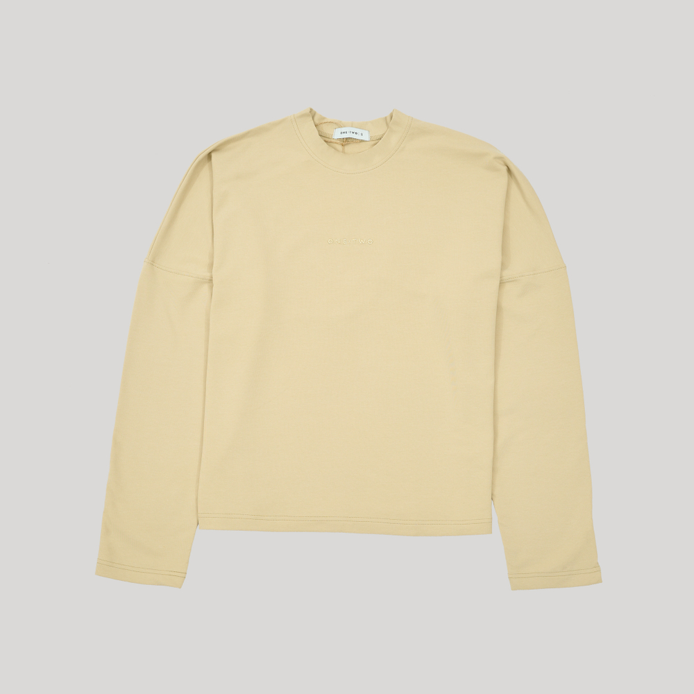 LS T-Shirt LOGO Oxford Tan