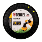Леска для триммера звезда, 2,4мм х 260м, на DIN катушке FLEX CORD Denzel