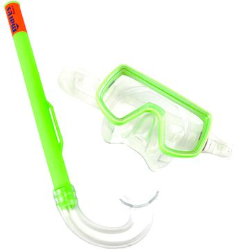 Набор маска+трубка Mares Corallo прозрачный/зеленый