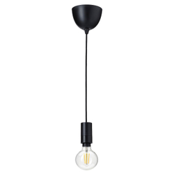 IKEA SUNNEBY  (ИКЕА СУННЕБЙ)  -  / TRÅDFRI Подвесной светильник с лампой, черный/теплый белый