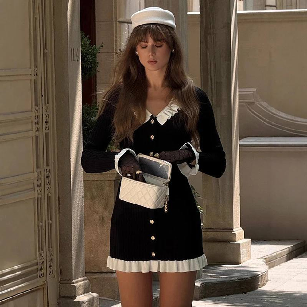 Платье трикотажное Inkdrop, Черное