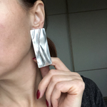 Серьги-прямоугольники большие