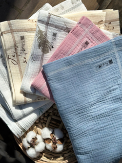 Муслиновая пеленка Слоники 90*130 (+/-5см)