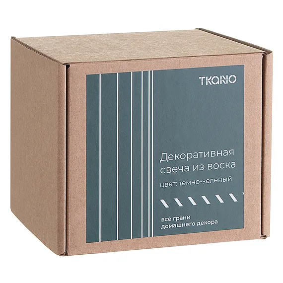 Свеча декоративная темно-зеленого цвета Edge 10,5 см
