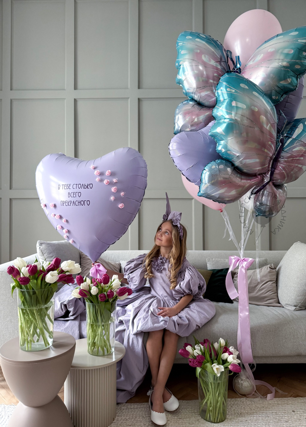 "Нежные крылышки" (набор из 9 шаров) №2257