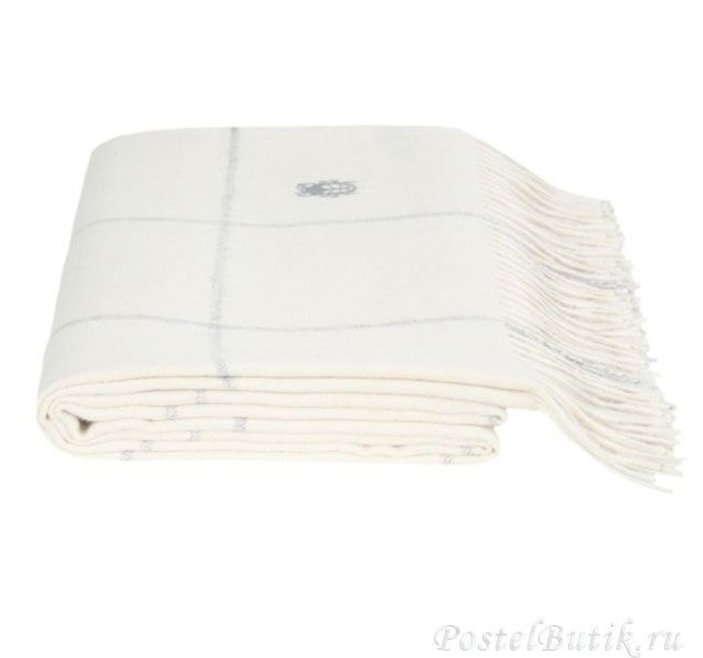 Плед шерстяной 130x200 Zoeppritz Square белый Германия