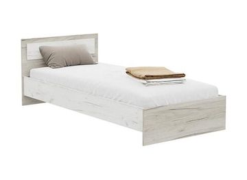 ГАРМОНИЯ КР 603 кровать 0,9х2,0 (Крафт)фасад ДУБ КРАФТ БЕЛЫЙ/корпус ДУБ КРАФТ СЕРЫЙ