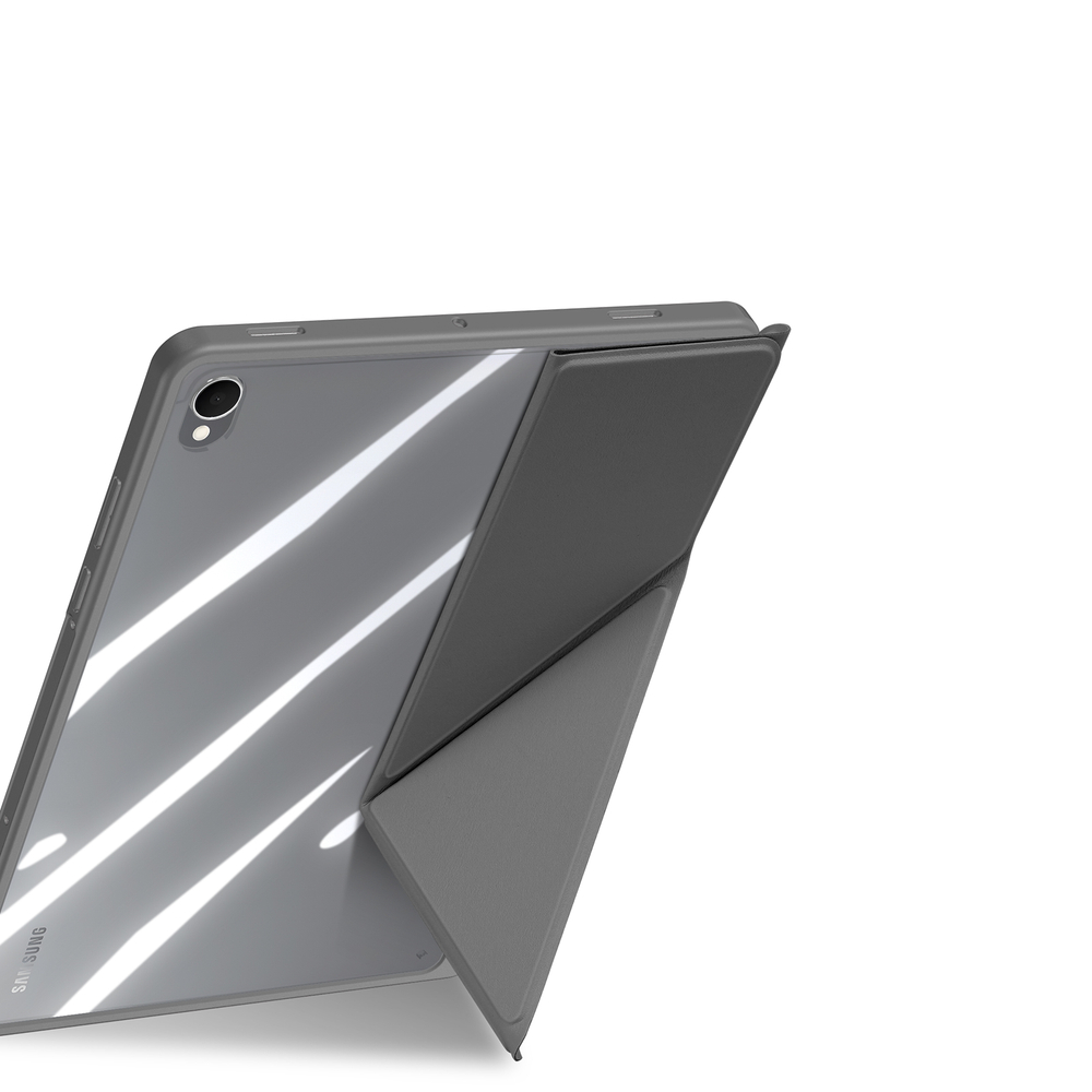 Чехол книжка серого цвета для планшета Samsung Galaxy Tab S11, серия Magi Series Case от Dux Ducis