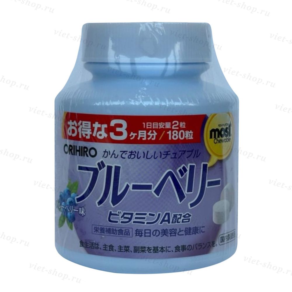 Orihiro Most Blueberry витамин А с экстрактом черники на 90 дней