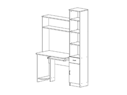 Интел-2 стол компьютерный Дуб сонома / Белый снег