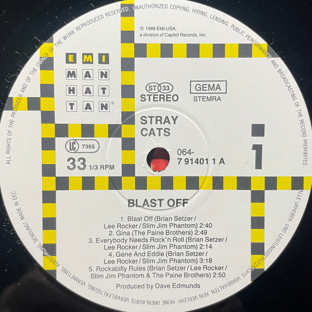 Stray Cats ‎– Blast Off (Европа 1989г.)