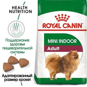 Корм для собак мелких пород, Royal Canin Mini Indoor Adult, живущих преимущественно в помещении