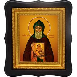 Михаил Сингелл, Константинопольский преподобный. Икона на холсте.