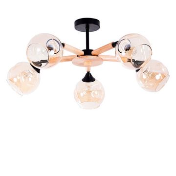 Потолочная люстра 5*Е27 A4370PL-5BR коричневый/черный/янтарный Branson Arte Lamp