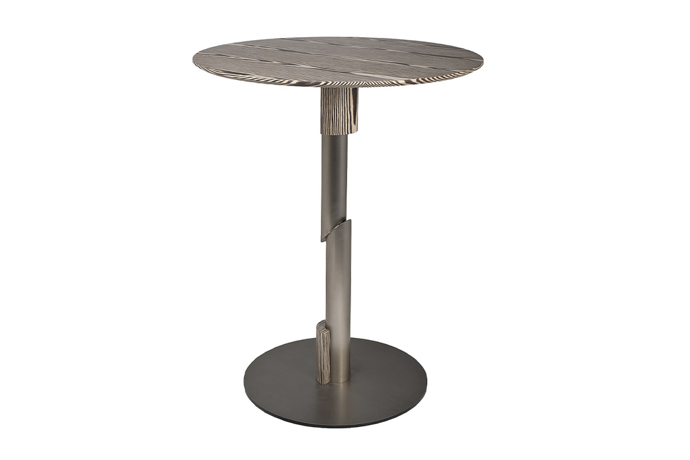 Стол барный 85х106см Garda Decor Zebrano серый