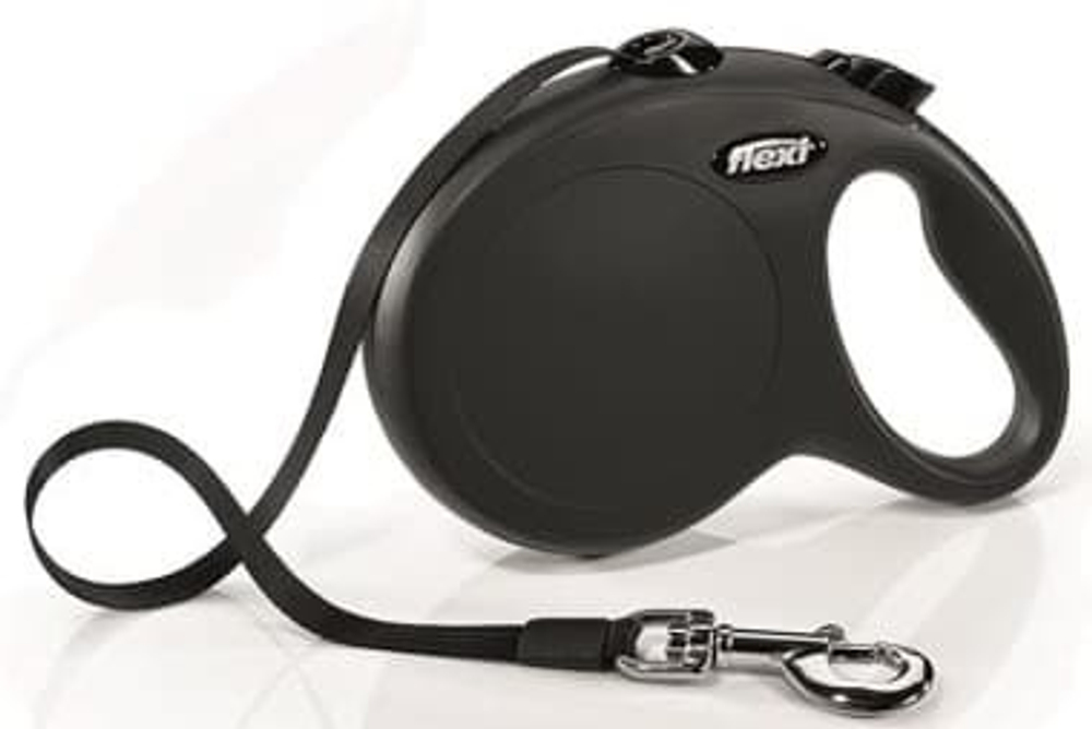 flexi рулетка New Classic L (до 50 кг) лента 5 м черная