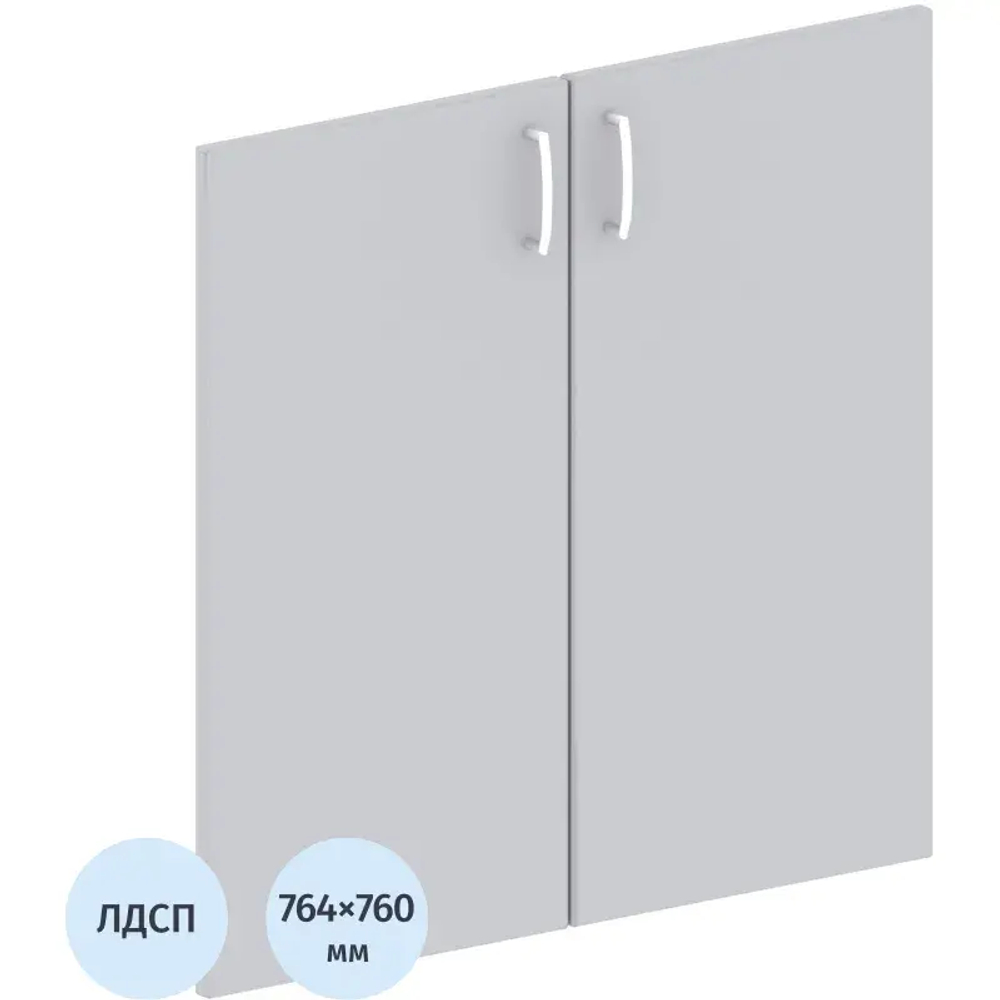 Двери Easy ЛДСП (2шт.) 908847 серый В760