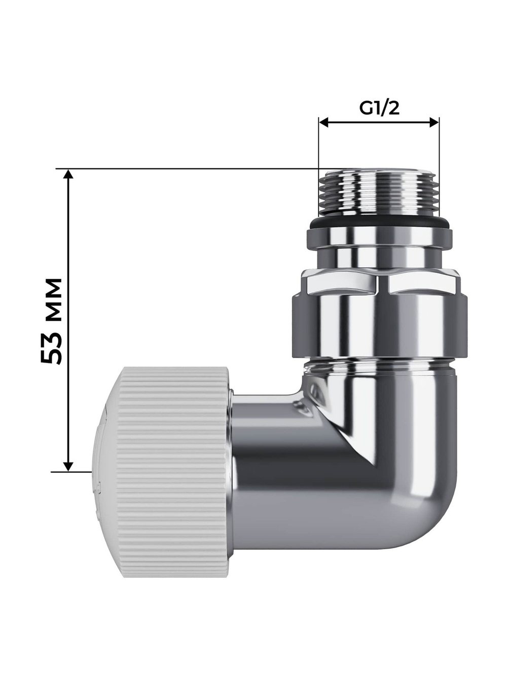 Набор термостатический трехосевой Royal Thermo Design Pro 15мм М30х1,5 (Хром)