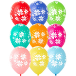 Шар латексный 30см Ромашки (Ассорти)