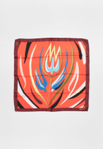 Шелковый платок Qarlygash & Qyzgaldaq RED 90x90