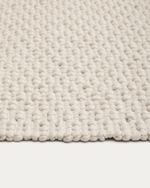 Ковер Mascarell из хлопка и полиэстера белого цвета 160 x 230 см