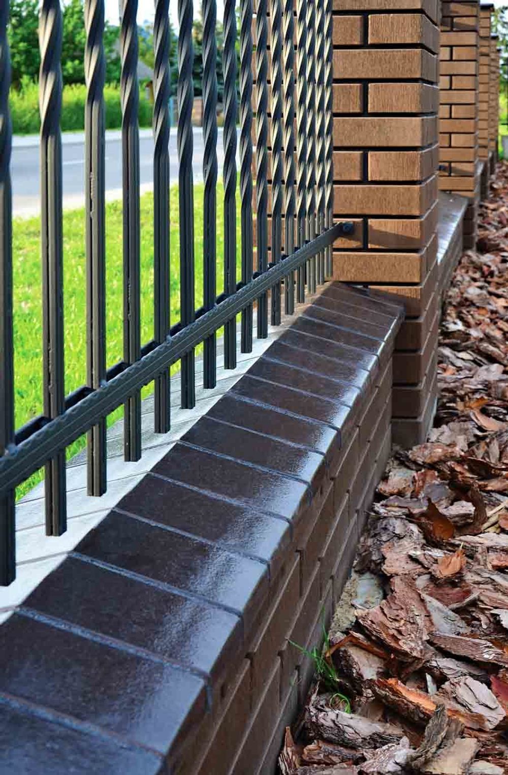 Клинкерный заборный элемент King Klinker, Ониксовый черный (17) Onyx black, 310/250x100x78