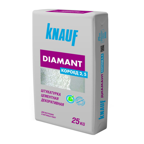 Штукатурка Кнауф Диамант короед 2,5мм (25кг) (белая)