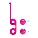 Ярко-розовые вагинальные шарики 3,5см Pretty Love Kegel Tighten Up III BI-014493
