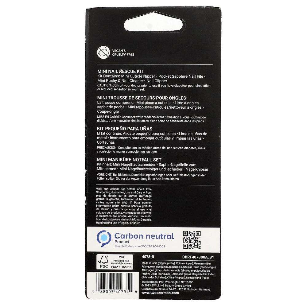 Tweezerman, мини-набор для восстановления ногтей, 5 шт.