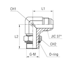 Штуцер FRG90 JIC 1.5/8" BSP1.1/4"