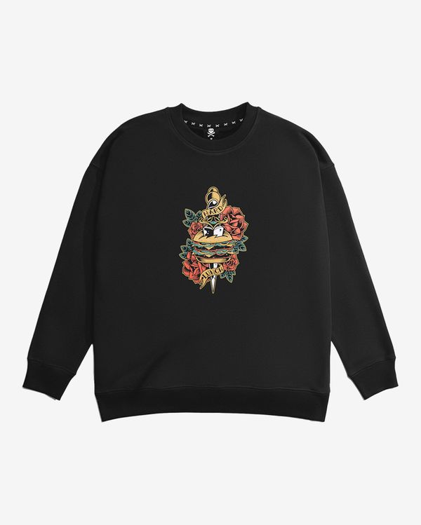 Толстовка Burger черная - фото 1