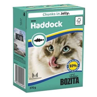 Bozita 370г. кусочки в желе морская рыба консервы д/кошек (Tetra Pak)