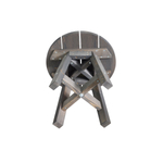 Столик деревянный круглый Осло из сосны для дома и улицы 60х60 см, графит