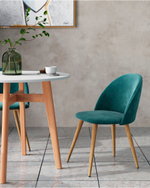 Стул Лион велюр с ромбами аквамарин