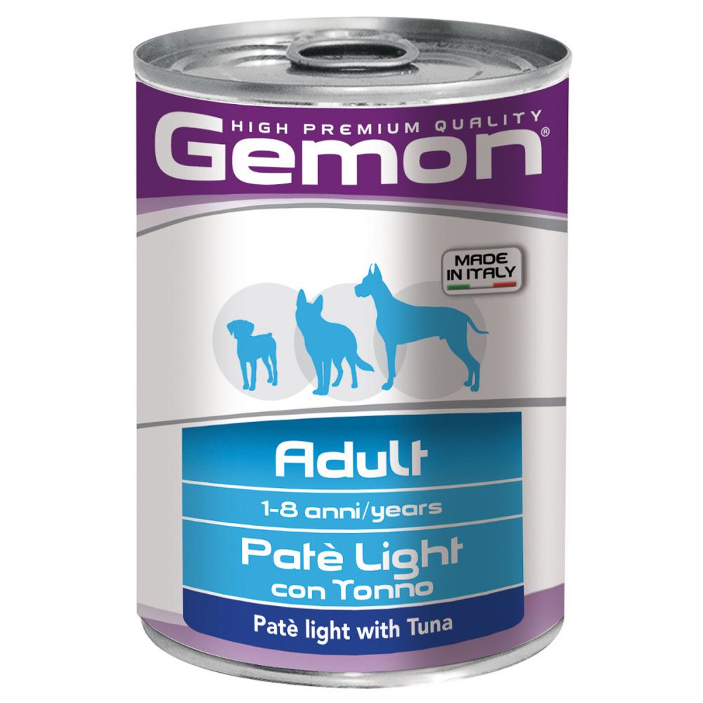 Gemon Dog Light консервы для собак облегченный паштет тунец (400 г)