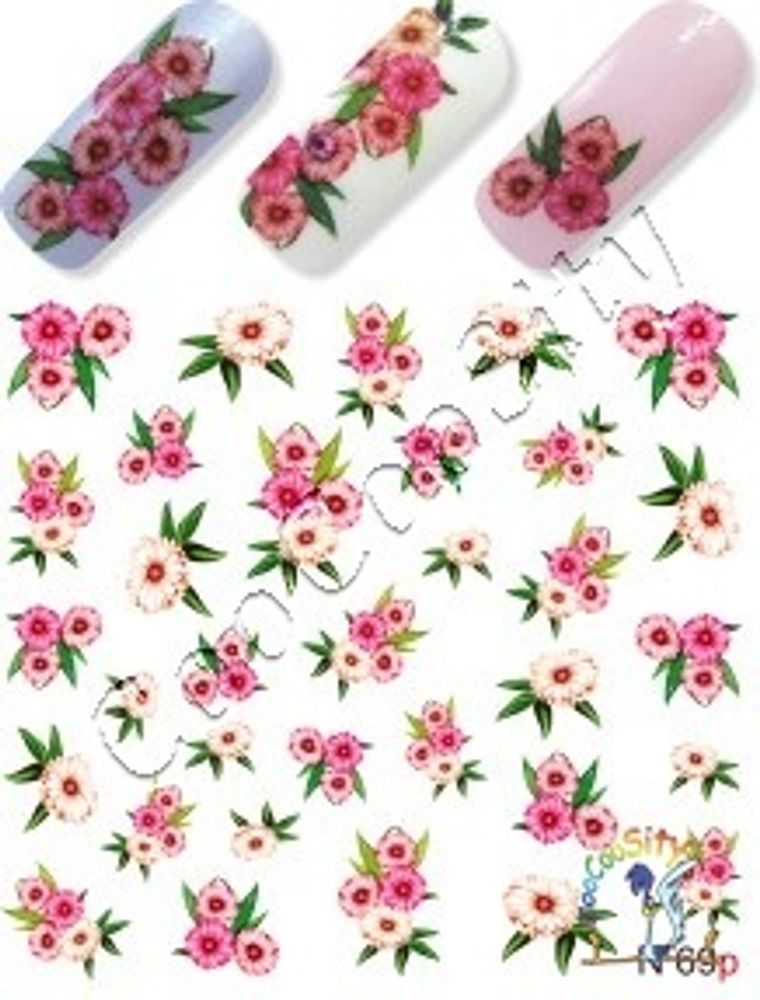 Дизайн ногтей Цветы N 69 p