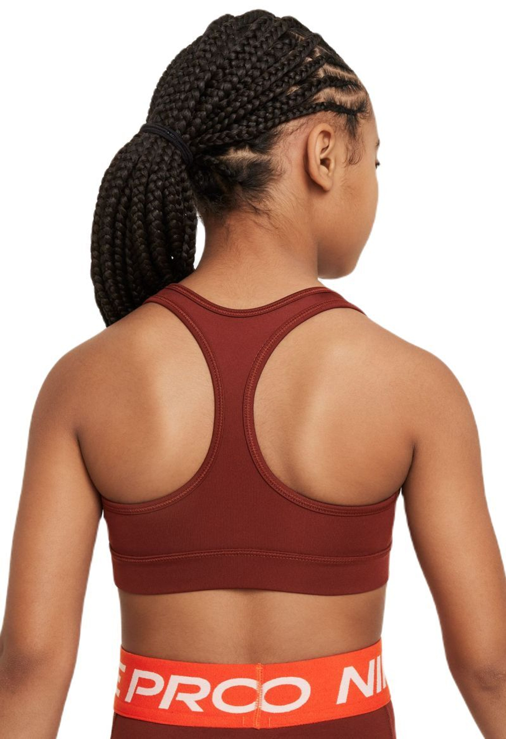 Топ для девочки теннисный Nike Girls Swoosh Sports Bra - dark team red/white