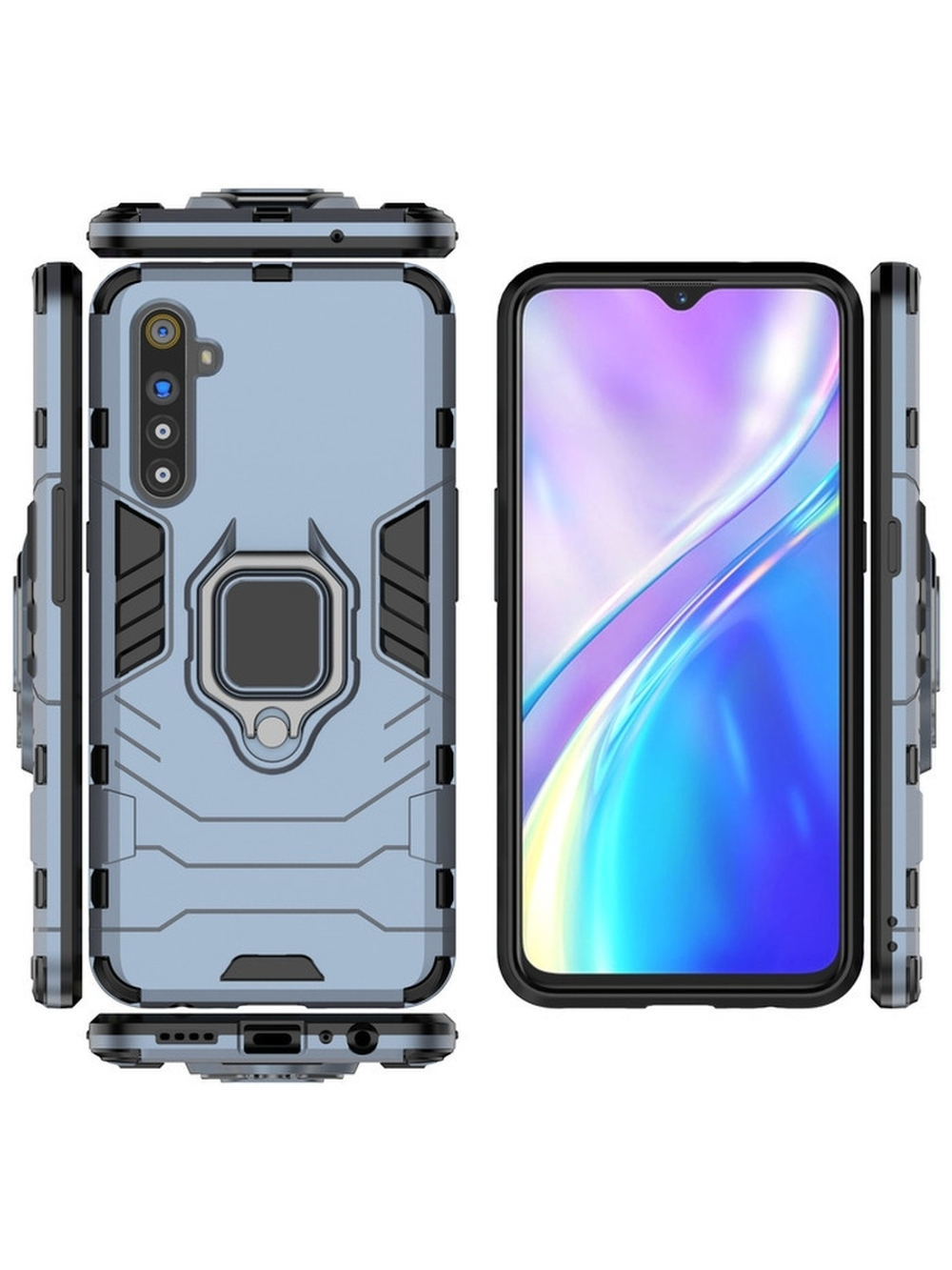 Противоударный чехол с кольцом Panther Case для Realme XT