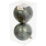 Новогодние шары 10см (набор 2шт) «Мягкий блеск», изумруд