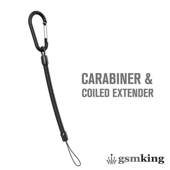 Crux Gear for iPhone Cases Carabiner & Coiled Extender Black (Чёрный)