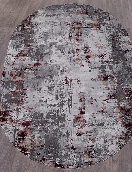 Ковер 23319 - 950 GREY / PURPLE - Овал - коллекция GRAND размер 80*150 см