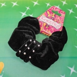 Резинка для волос 1шт «Кокетка - Your Radiance», цвет черный, 9 стразиков, d-12см ●